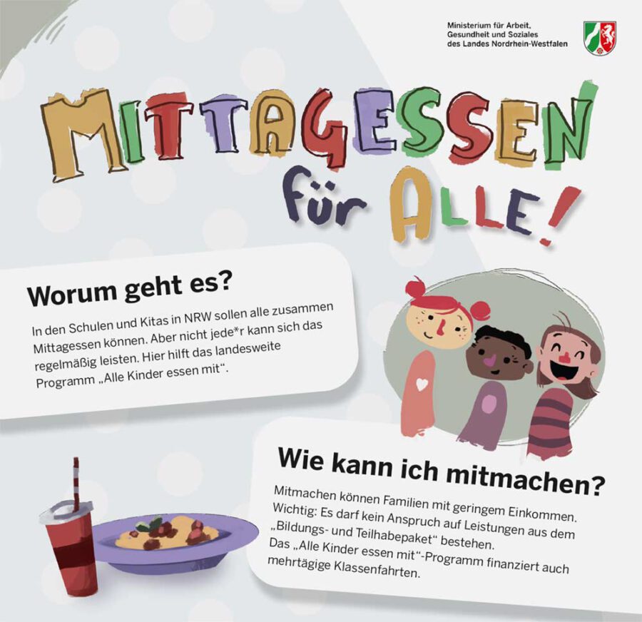 MAGS Plakat Mittagessen für alle - Diverse Sprachen
